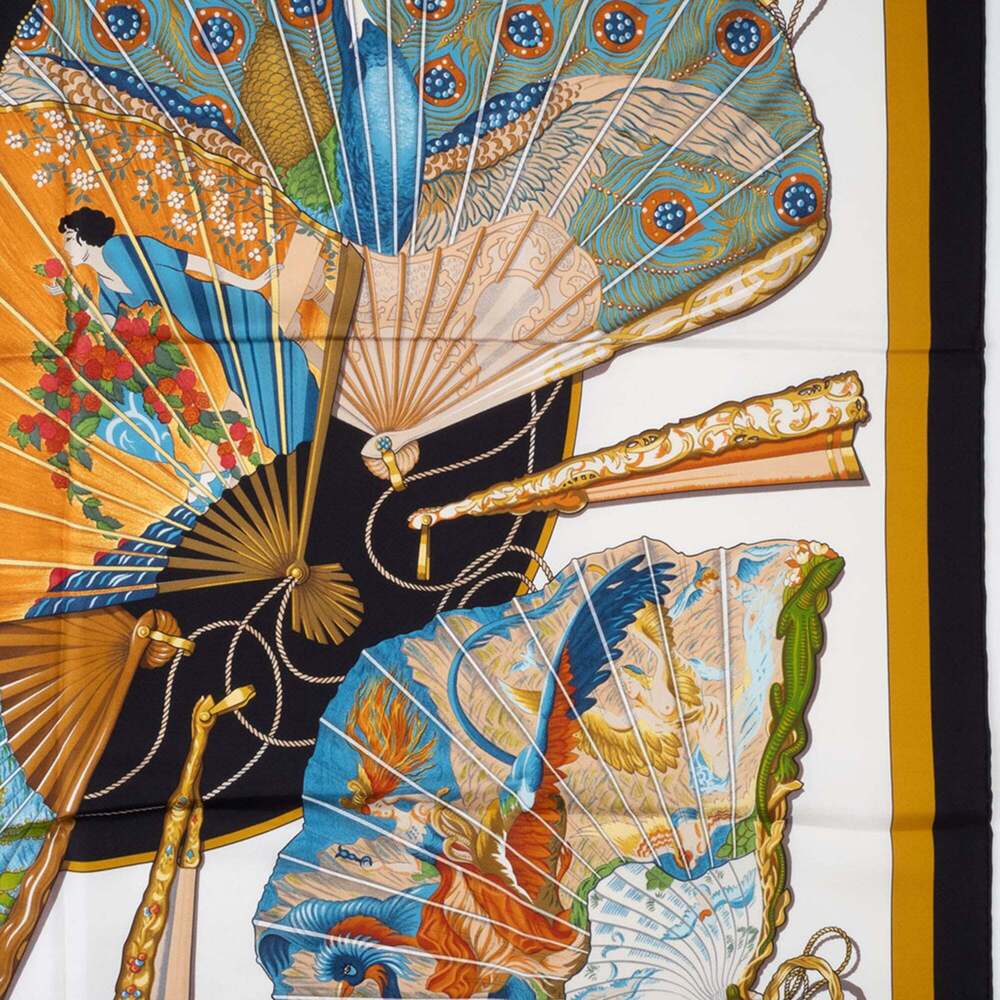 HERMES Black Silk Scarf - Picture 9 of 16